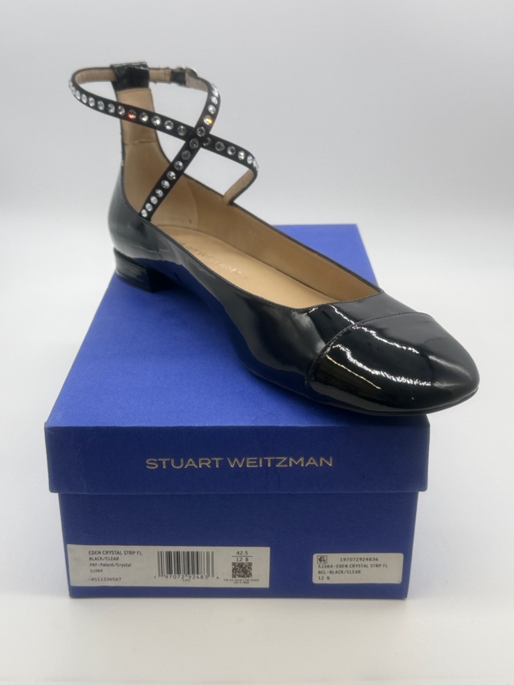 Stuart Weitzman Eden Crystal Embellished Flat
